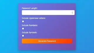Password Generator || Javascript Project for Beginners