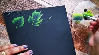 Top 5 Simple and Easy Leaf 🍃 Painting Technique - Acrylic Painting Leaves🍃