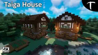 Minecraft Simple Taiga House Tutorial [How to Build]