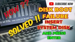 DISK BOOT FAILURE. INSERT SYSTEM DISK AND PRESS ENTER  | FIX THIS ERROR  STEP BY STEP| HINDI AUDIO |