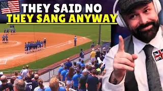 They Refused to Play the Anthem… So the Crowd Sang It 🇺🇸 (British Dad Reacts)