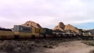 Cajon Pass - 12/24/14 Part 8, Two BNSF Eastbounds