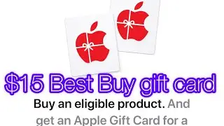 Apple Gift Card Holiday Limited Edition - Plus Best Buy $15 Gift card  iPhone, iPad, AirPods,