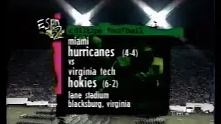 1997 Miami Fl @ #20 Virginia Tech No Huddle