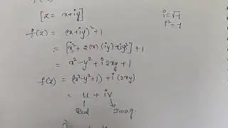 Functions of complex variables | continuity, differentiability, analyticity | Engineering| M3
