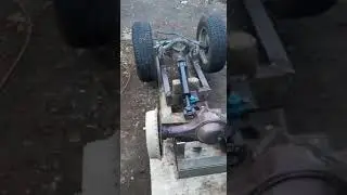 Установка моста и кардана на мини трактор погрузчик