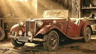 Classic Car Restoration ASMR | Rusty Red Roadster Rebuild in 8 Minutes (Before & After)