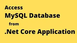Connect MySQL Database to  .Net Core 5 Application