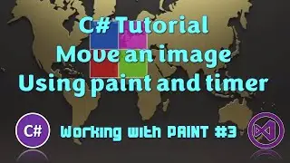 C# Tutorial - Move a transparent image using Paint Event in Windows Form and Visual Studio