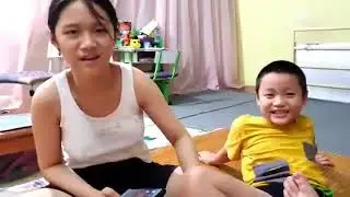 Joking with Gia Linh and her  brother ❤️