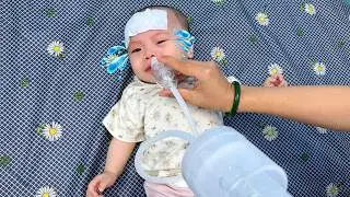 Baby Kim was fussy and crying when she showed symptoms of a cold