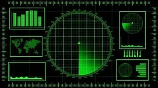 4K Animated Motion Graphic Video Stock | Military Analog Radar Animation in 4K By Under21 Studio