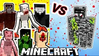 Bedrock Golem Vs. SCP Monsters in Minecraft