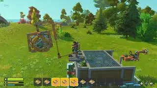 Scrap Mechanic  Crane Loading a Caged Farmer