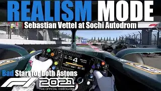 F1 2021 Realism Mode - Sebastian Vettel - Russia [100% Race + Cockpit + No HUD + No Assists]