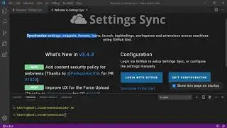 Visual Studio Code  | Setting Sync