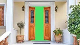 Back To Back Three Door Open Animation Green Screen FHD Video