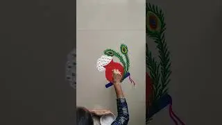 Janmashtami rangoli|Shri Krishna rangoli|easy rangoli|satisfying video|sand art