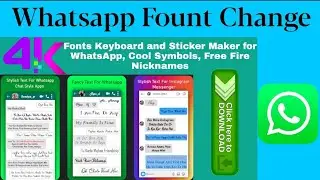Fonts Keyboard and Sticker Maker for WhatsApp, Cool Symbols, Free Fire Nicknames