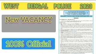 Wbp 2023 New Vacancy || 100% official //Form fill up start