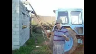 Самодельный  кран  к  трактору