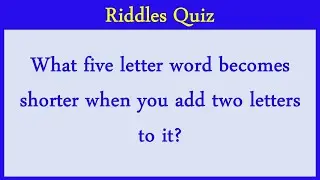 Riddles Quiz 6: Can You Score 10/10?