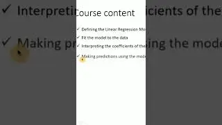 Mutliple Regression Analysis course content in under 60 seconds