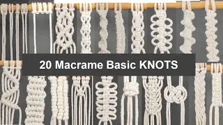 20  MACRAME  BASIC KNOT (paso a paso)  | MACRAME ZÁKLADNÍ UZLY | FOR BEGINNER | БАЗОВЫЕ УЗЛЫ МАКРАМЕ