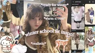 recreating PINTEREST outfits for a week *at school* ୭ 🧷 ✧ ˚❄️ 