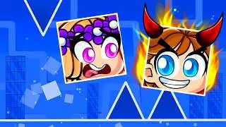 Pretending to be a NOOB in Geometry Dash, Then BEATING EVERY LEVEL!