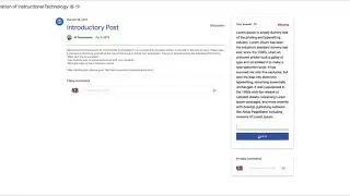How to Respond to a Google Classroom Discussion Board Post: June 2020