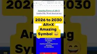 2026 to 2030 + Alt + X Shortcut Key in Word - e-Fast Track