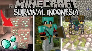 OUR FIRST DIAMOND !!!! DISCOVERING GOA FULL OF DIAMOND || Minecraft Survival Indonesia (Ep. 4)