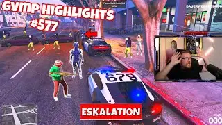 STAATSBANK RAUB ESKALIERT IN GTA 5 RP😱🤣| MG13 VS BALLAS!😱| GVMP HIGHLIGHTS #577
