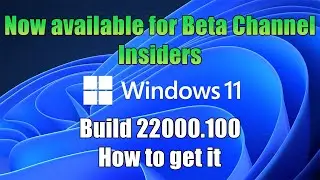 Windows 11 Preview now available for Beta Channel Insiders: Build 10.0.22000.100 (co_release)