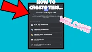 How to create a welcome screen on discord!