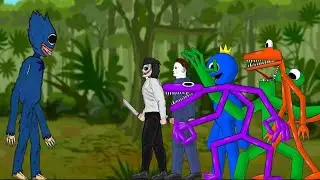 Huggy wuggy vs Jeff the killer, michael myers,Rainbow friends