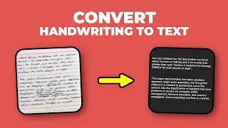 How to convert handwriting to text in mobile - No software required