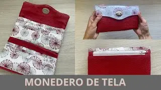 Monedero Tarjetero de Tela Abierto