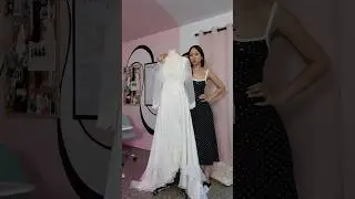 upcycling a thrifted wedding dress ✨ Part 1 #shorts