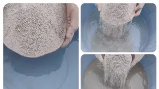 Multistone White Sand and Cement Pouring in Tub 🩵 #pouring #whitegrainysand #satisfying #asmrvideo