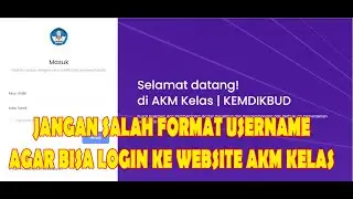 Cara Login di Websites AKM Kelas Pusmenjar #AKMKelas #Pusmenjar