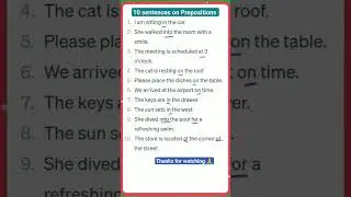 Prepositions in English Grammar | Preposition Tricks | Preposition Short Trick
