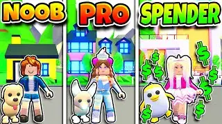 Roblox NOOB vs PRO vs ROBUX SPENDER in ADOPT ME