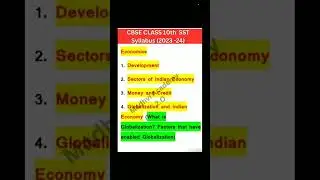 cbse class 10 sst syllabus 2023-24@MadhviAcademy20