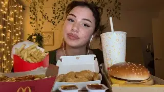 ASMR McDonald’s Mukbang ( BigMac, Nuggets, Poutine, Crispy Fries)  