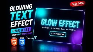 Create Amazing Glowing Text Effect with HTML & CSS 🔥