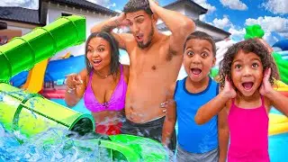 We Built A WATERPARK In Our House!