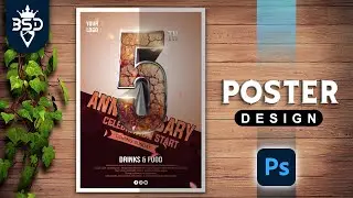 Anniversary 3D style poster design in | Photoshop 2021 Tutorial |