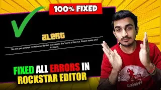 How to Fix All Errors in GTA 5 Rockstar Editor | Rockstar Editor Export Error Fixed | GTA 5 Mods